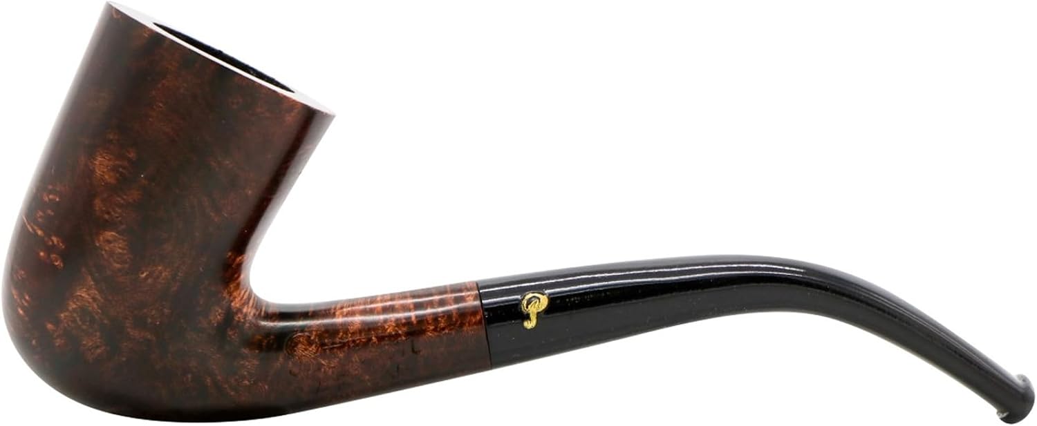 Peterson Pipes Aran Series - Handmade Irish Briar Pipe Traditional Wood Polished Finish, 3mm (128 Bent Dublin)