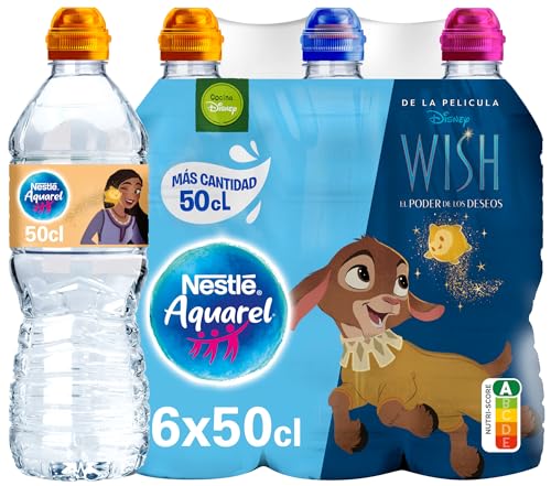 NESTLÉ Aquarel Eau minérale naturelle avec bouchon pour enfant, 6 x 50 cl