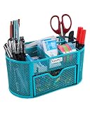 EasyPAG Desk Organizer Mesh Desktop Office Supplies Multi-functional Caddy Pen Holder Stationery wit