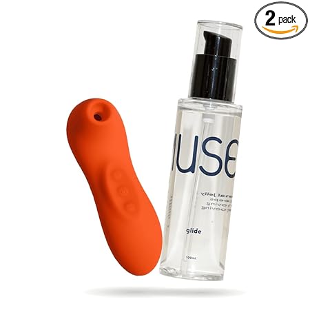 MYMUSE Combo of Breeze Personal Body Massager For Women (Flaming Tangerine) & Glide water based lube (100ML)