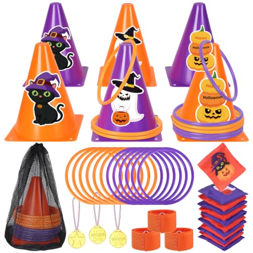 Image of Fennoral 4 in 1 Hallowen Carnival Outdoor Games Set for Kids Adults