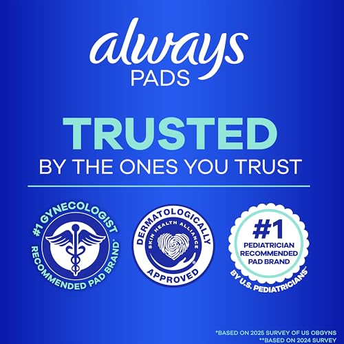 Image of Always Ultra Thin Feminine Pads with Wings for Women, Size 3, Extra Long Super Absorbency, Unscented, Up to 100% Leak-Free Protection, 52 Count