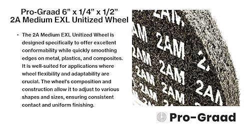 Image of EXL Unitized Wheel, Silicon Carbide, 6 inch Diameter x 1 /4 inch Wide x 1 /2 inch Arbor, 2A Medium | 17498 | (Pack of 1)