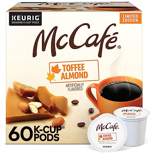 Image of McCafe Toffee Almond Coffee, Keurig Single Serve K-Cup Pods, 60 Count