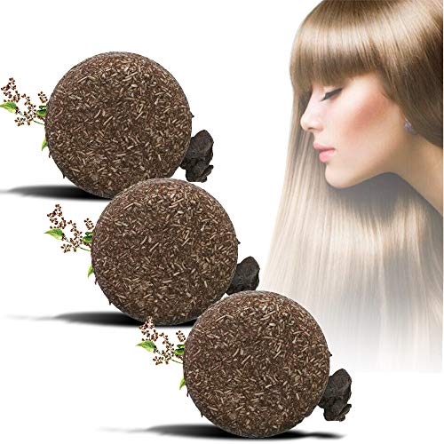 KKPW Barra de champú para oscurecer el Cabello, acondicionador orgánico Natural y Esencia reparadora, jabón sólido para el Cabello, para Cabello seco, graso y dañado Cover
