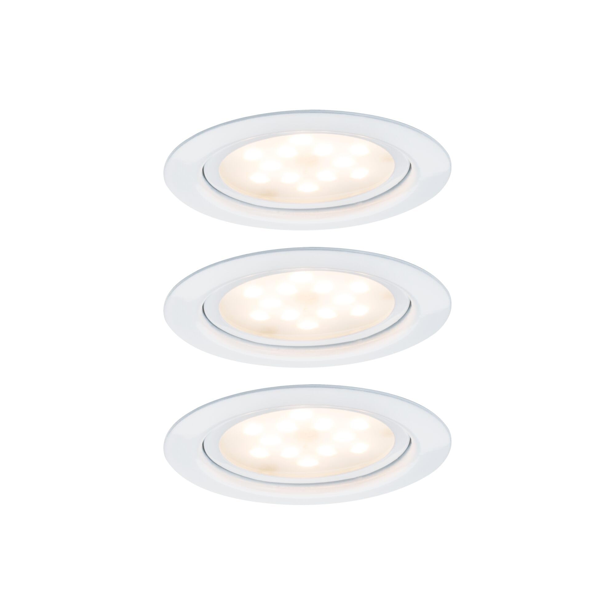 Paulmann 93554 LED Möbeleinbauleuchten Micro Line 3er-Set rund incl. 3x4,5 Watt Schrankleuchte Weiß Schranklicht Metall Küchenlampe 2700 K