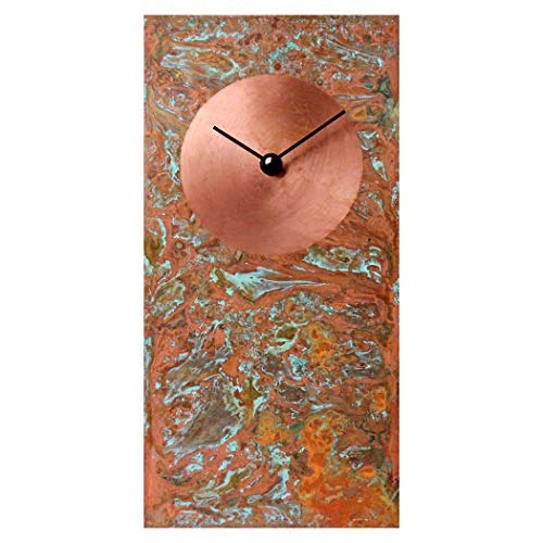 Inthetime 30-Inch Copper Wall Clock Rectangular Large Silent Non-Ticking Unique Handmade - 7Th Wedding Anniversary Gift Idea Rustic Farmhouse Native American Southwest Home Kitchen Art Decor #TOP17