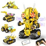 Yerloa Robot Building Kit STEM Gifts for Ages 8-13 with App & Remote Control, 5 in 1 Building Set Coding...