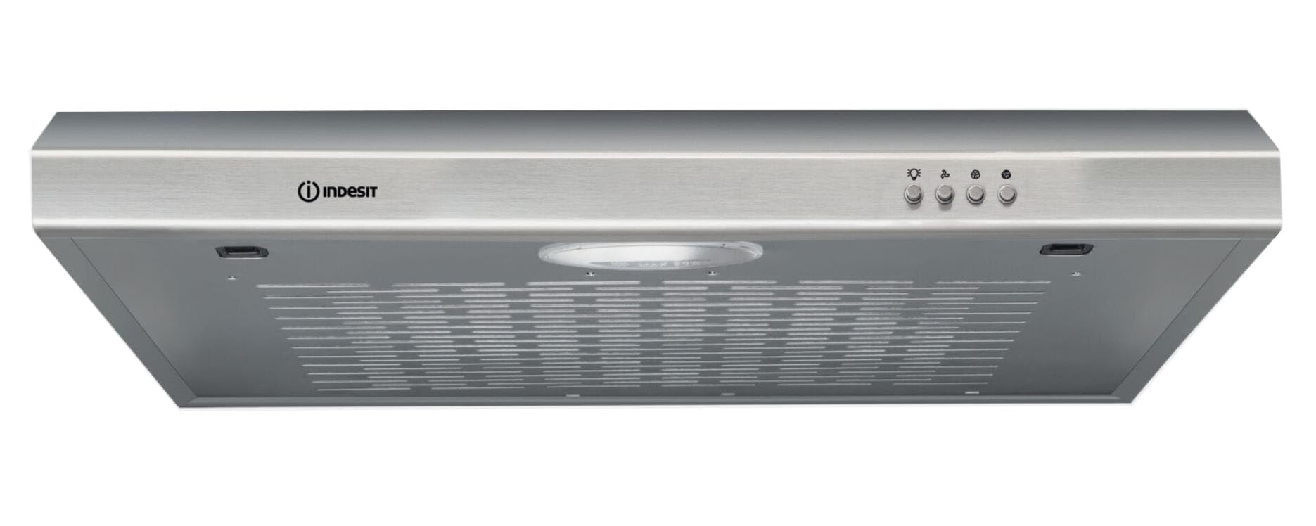 Franza Cappa da incasso per Indesit ISLT 65 LS X compatta, elegante e realizzata in acciaio inox da 60 cm. sia filtrante che aspirante - 3 velocità selezionabili - altezza di soli 7,7 cm.