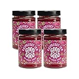 GOOD GOOD Raspberry Jam - No Added Sugar - Low Calorie - Gluten Free and Vegan - Diabetic and Keto Friendly - 12oz / 330g (Pack of 4)