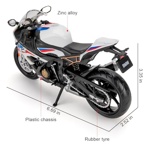 Modelo a escala 1:12 motocicleta BMW S1000RR RMZ City miniatura 2