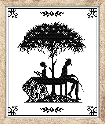 ZMVA Kit de Broderie au Point de Croix estampé 14 Fils 44 cm x 54 cm DIY Aiguille pour décoration de la Maison (RA144)