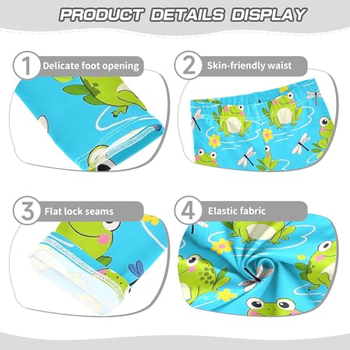 ALAZA Girls' Leggings Children's Yoga Pants Skinny Printed Dance Frog Dragonfly Comfortable 4T2