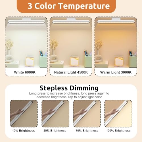 Image of Magnetic LED Cabinet Light with Rechargeable 2000 mAh Battery - Touch Control Dimmable Under Cabinet Lighting for Wardrobe, Study Table, Kitchen Shelves, Closet and Wall Mount Use