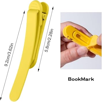 Kitap Okuma Ayracı Silikon, Sarı, 1 Adet,