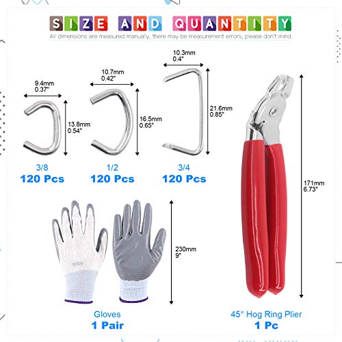 Glarks G-1447 362Pcs Hog Ring Pliers thumb #1