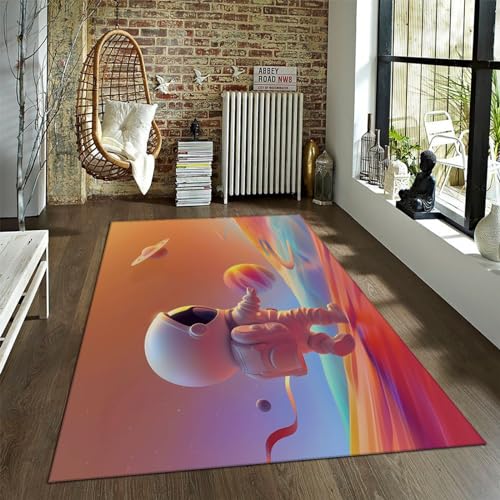 Tapis rose Airman doux à poils bas pour salon et chambre