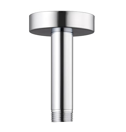 Ceiling Mount Shower Arm with Flange for Rain Shower Head,Stainless steel Straight Arm for Fixed Shower Head,3 Inch Chrome
