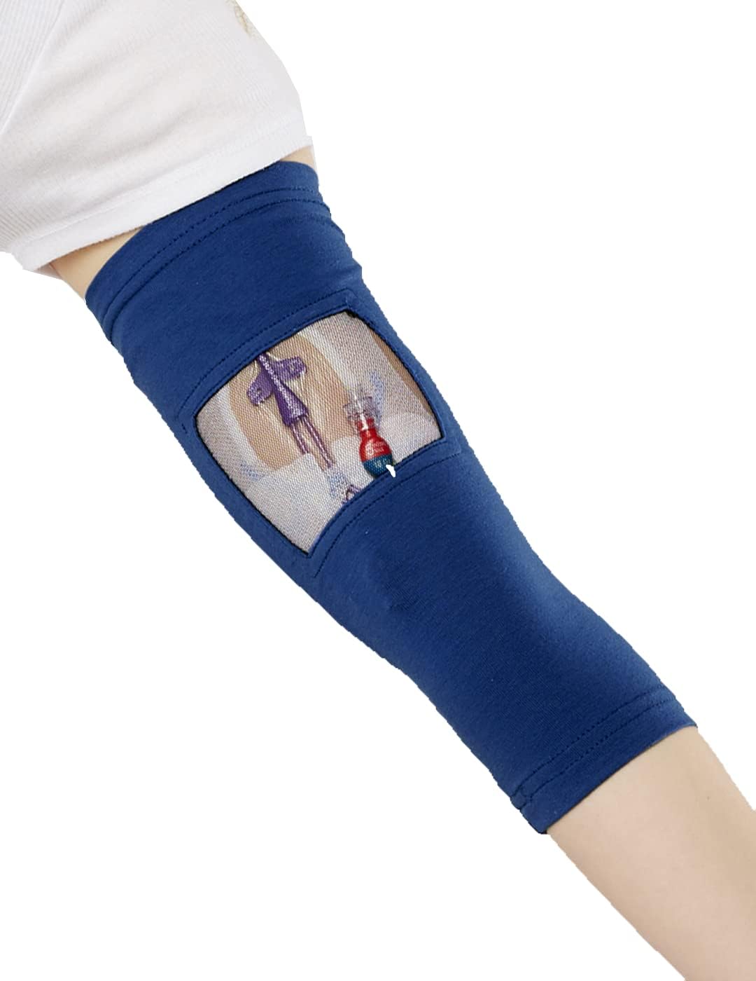 Care+Wear Long PICC Line Cover – Ultra-Grip PICC Line Sleeve for Upper or Lower Arm with Mesh Viewing Window