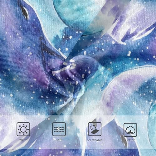 Joisal Cotton Toddler Underwear Floral Majestic Wolf Moon Starry Night Girl Panties Cute Print Briefs Kids Undies 2t3