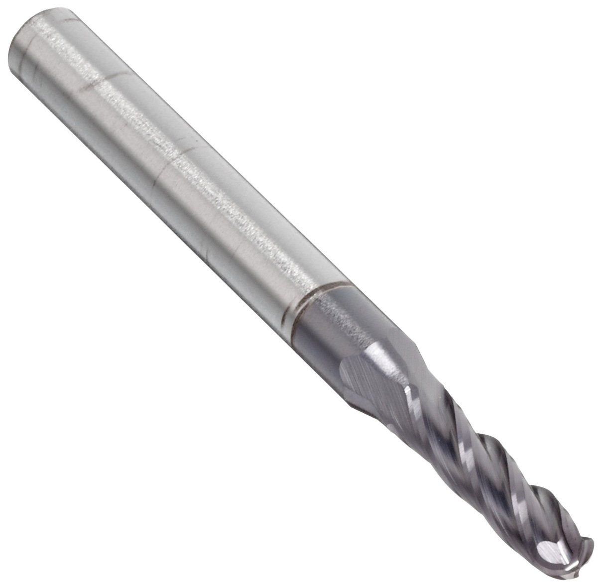 Melin Tool CCMG-B Carbide Ball Nose End Mill, AlTiN Monolayer Finish, 30 Deg Helix, 4 Flutes, 1.5000