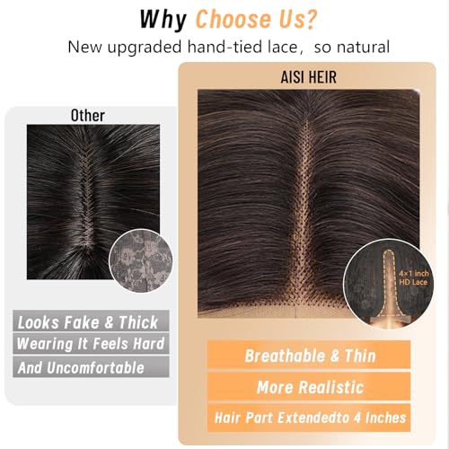 Image of AISI HAIR Ombre Pink Wig for Women, Long Wavy Lace Hairline Middle Part Synthetic Heat Resistant Wig for Daily Party-26 Inch