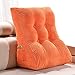 Poduszka oparcia, Poduszka pod plecy Poduszka do czytania Łóżko Wedge Dorosły oparcie Poduszka wypoczynkowa z kieszeniami Podparcie pleców do siedzenia w łóżku/na kanapie,Orange