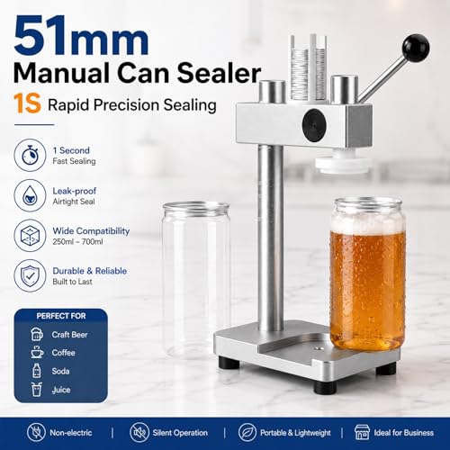 Selladora manual de latas de 2 pulgadas en aluminio portátil para camping 3