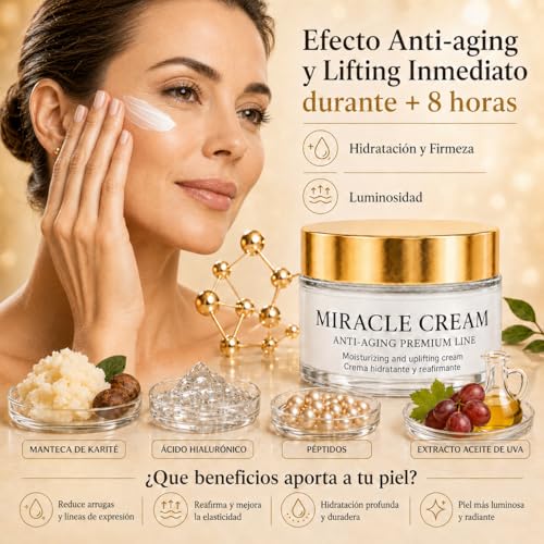 Crema Facial Miracle 40+ ONYXLAB con Manteca de Karité y BIO Aceites Efecto Lifting Premium 5