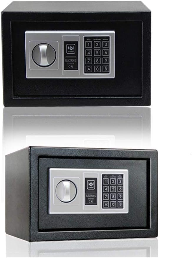 Safes Steel Digital Safe Deposit Box with Keypad Protect Money Jewelry Passports-For Home or Business Cabinet Safes/Black/31X20X20Cm