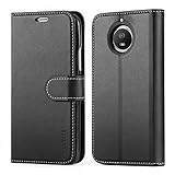 moto g5s case [Cuero de PU de alta calidad] Funda Móvil Motorola Moto G5s tipo Libro está hecha del cuero sintético de alta calidad y TPU silicona flexible, protege su movil de gotas, de golpes, de polvo y de rasguños accidentales.