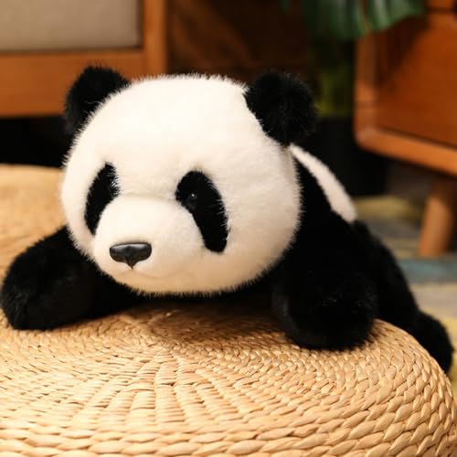yousyu ぬいぐるみ 熊 クマ くま シロクマ くま抱き枕 可愛い 動物 ぬいぐるみ パンダふわふわクッション インテリア置物 (45cm, 黒白)