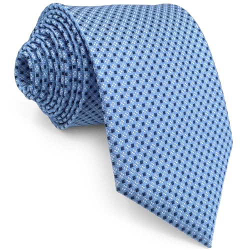 S&W SHLAX&WING Men's Neckties Cufflinks and Tie Hanky Blue Dot Extra Long Size 63