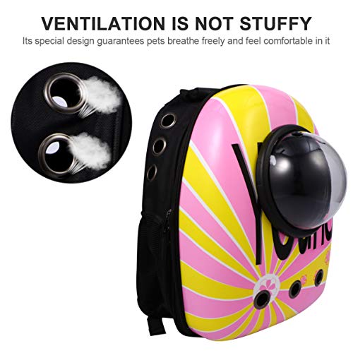 Mochila para gatos PRETYZOOM Mochila para transporte de animais de estimação com cápsula de bolha pa