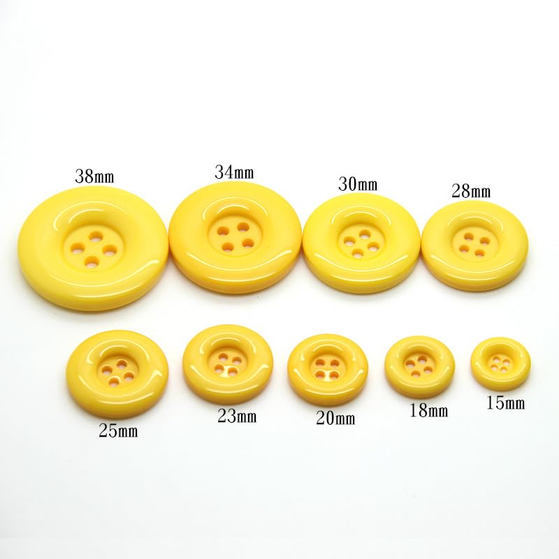 60 Botones de Colores de 15 a 38 mm, Botones Redondos de Resina, Botones de Bricolaje Hechos a Mano para niños, Multicolor, para Manualidades Infantiles, Camisas, suéteres y Prendas de Punto