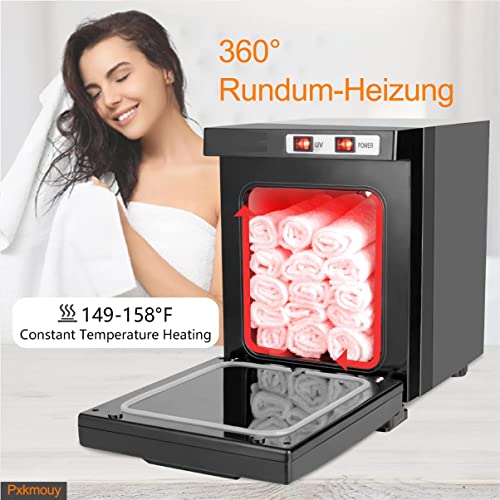 Foto von Pxkmouy 3 in 1 Handtuchwärmer Kosmetik Kompressen Towel Handtuch Wärmer Hot Cabinet UV-Licht Sterilisator Friseursalon Kosmetikstudio, Volumen von 5 Liter für 10 bis 15 Handtücher Geeignet