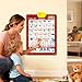 Talking Wall Chart for Kids, English and Spanish Learning Poster with Music, Bilingual Talking Wall Chart for Kids, Interactive Alphabet Numbers Toy
