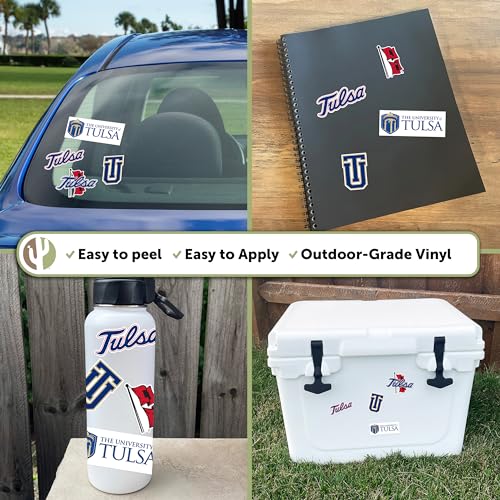 University-of-Tulsa-Sticker-TU-Golden-Hurricanes-Stickers-Vinyl-Decals-Laptop-Water-Bottle-Car-Scrapbook-T2-Type-2
