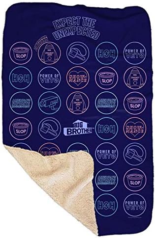 CBS Big Brother Logo Mash Up Sherpa Blanket - Officially Licensed - 50" x 60"