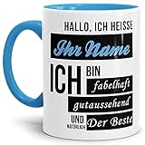 Durch den Druck Links und Rechts vom Henkel ist diese Tasse besonders für Links- und Rechtshänder geeignet