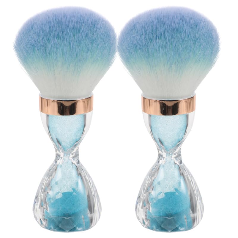FRCOLOR 2 pcs Nail Dust Brush Nail Brush for Powder Removal Soft Manicure for Cleaning Nails Makeup Brushes and Sponges Portable Tool for Home or Salon Use image 2