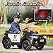 TOBBI Police Car Ride on Electric Car for Kids to Drive Battery Powered Ride-on Toys Cop Cars with Remote Control, Siren, Flashing Lights, Music, Spring Suspension, Carbon Black