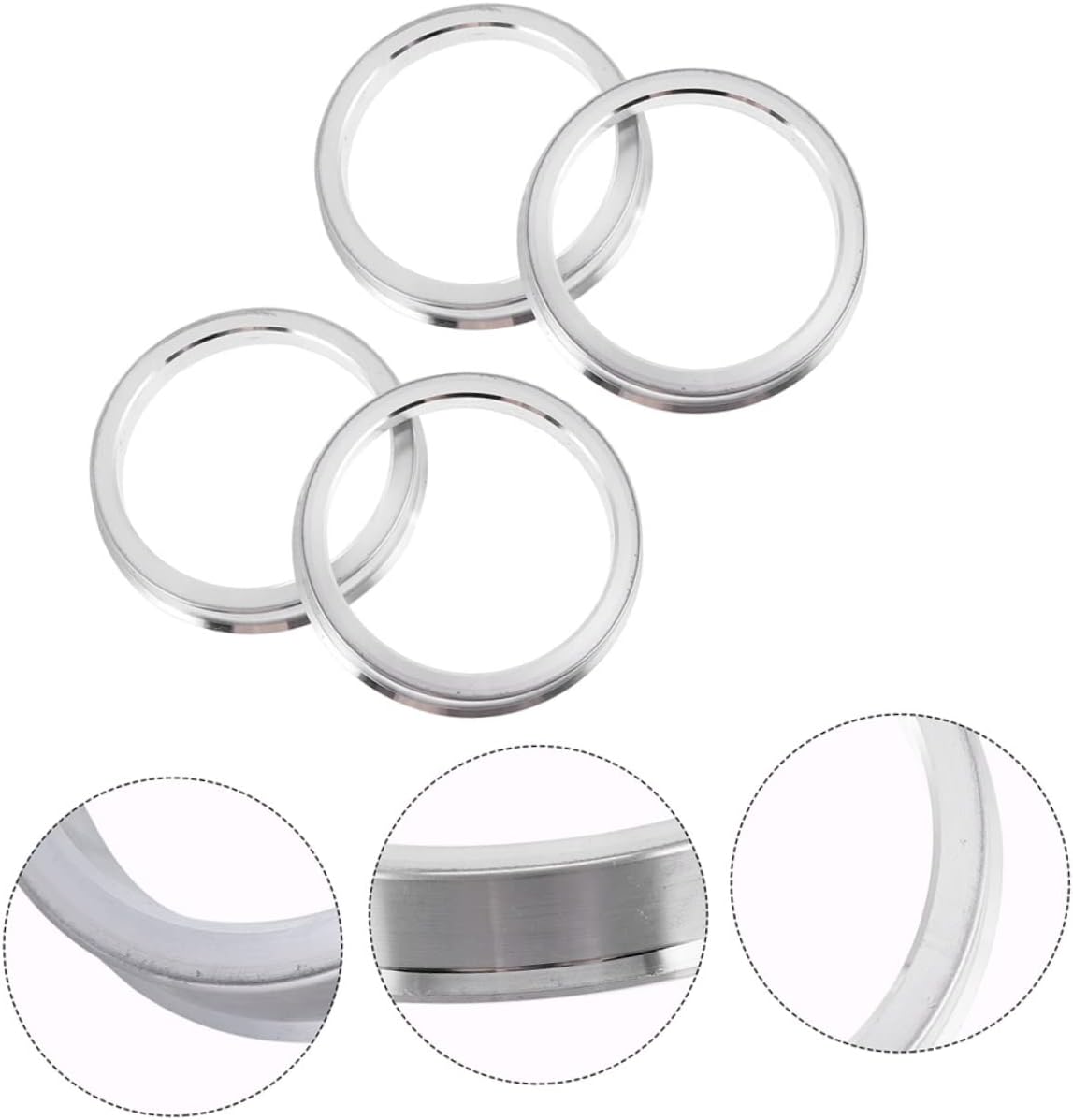 4pcs Hub Centric Rings to Aluminum Alloy Wheel Center Bore Adapter Fix Vibration Issues Rust Design for Enhanced Wheel Stability