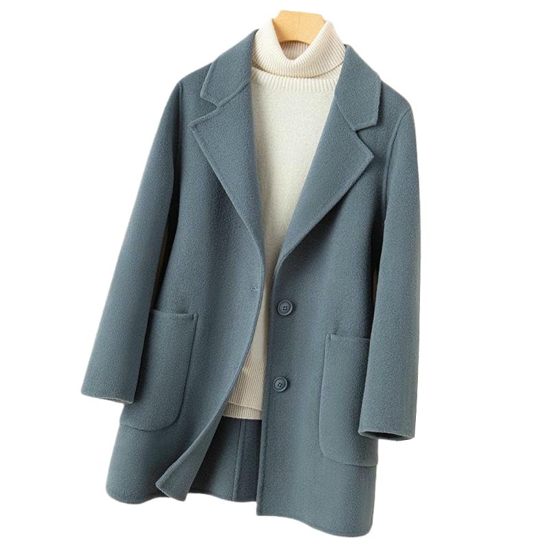 Manteau en cachemire mi-long contre le froid hivernal