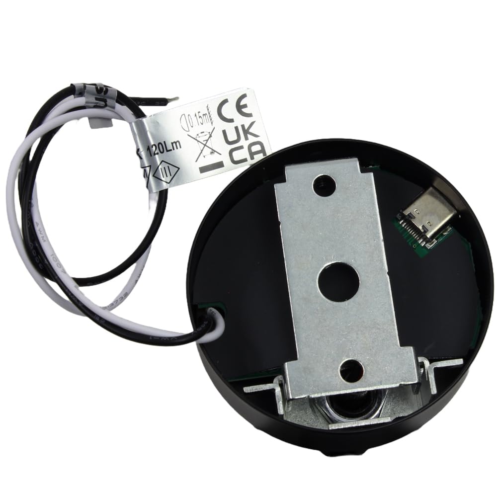 12-24 V LED lampa do czytania + USB C + przełącznik + ściemniacz do przyczepy kempingowej, łodzi, czarna