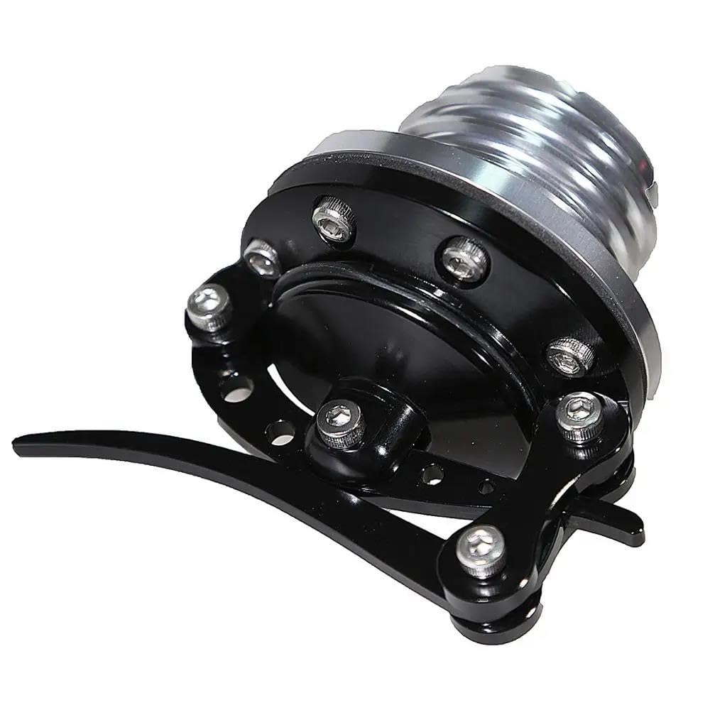 Tapón De Aceite Del Motor Tapa Aceite Tanque Combustible Liberación Rápida Motocicleta Color Negro Y Dorado Para Harley Para Sportster XL 1200 883 X48 Modelo Dyna(Black)