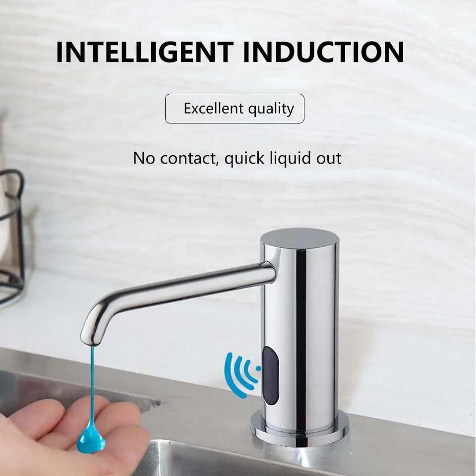 Dispensador automático de jabón de espuma, bomba de sensor sin contacto con cuerpo de latón y capacidad de 500 ml para uso comercial en baños públicos y oficinas