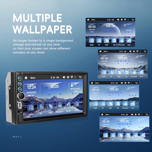Radio para Carro Doble Din 7 Pulgadas con Bluetooth miniatura 6