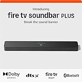Amazon Fire TV Soundbar Plus (newest model) with built-in subwoofer, 3.1 channel, Dolby Atmos, clear dialogue