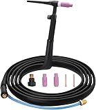 SSIMDER WP-17V 10-25plug TIG Welding Torch, 13ft cable, 150A Euro Connector, Compatible with Tungsten Electrodes